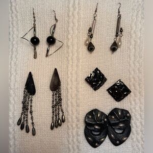 Lot of 5 Pairs of Vintage Earrings